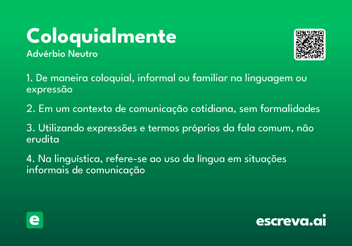 coloquialmente