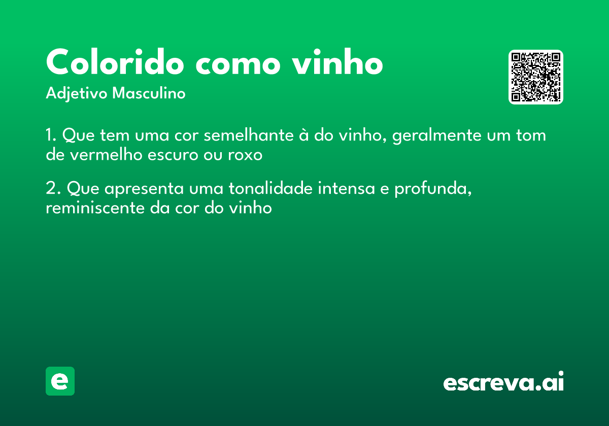 colorido como vinho