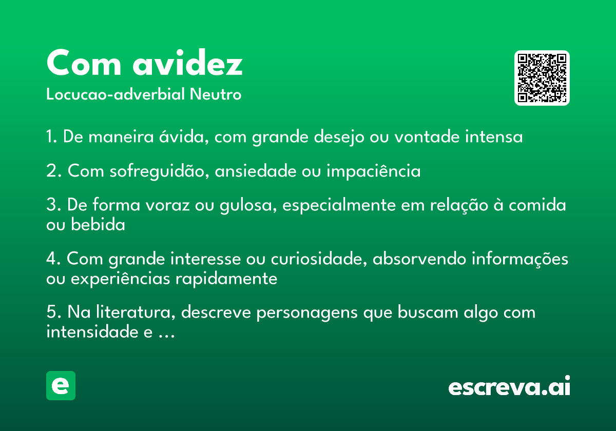 com avidez