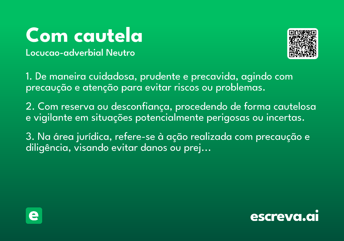 com cautela