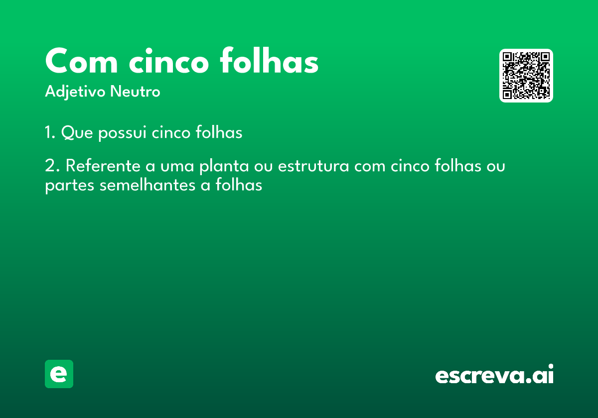 com cinco folhas