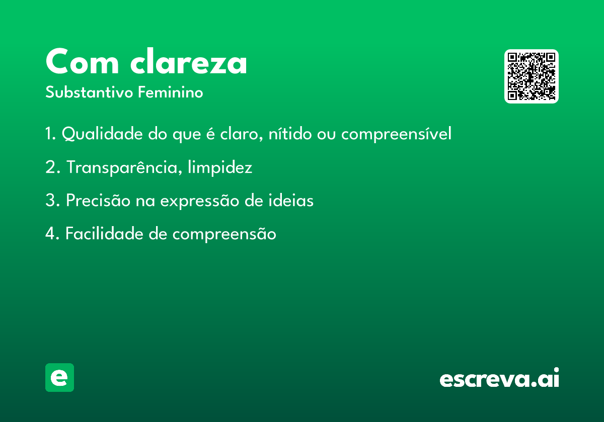 com clareza