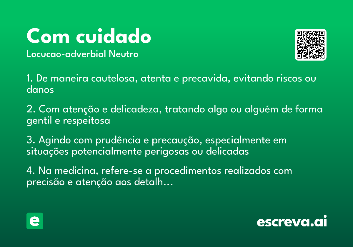 com cuidado