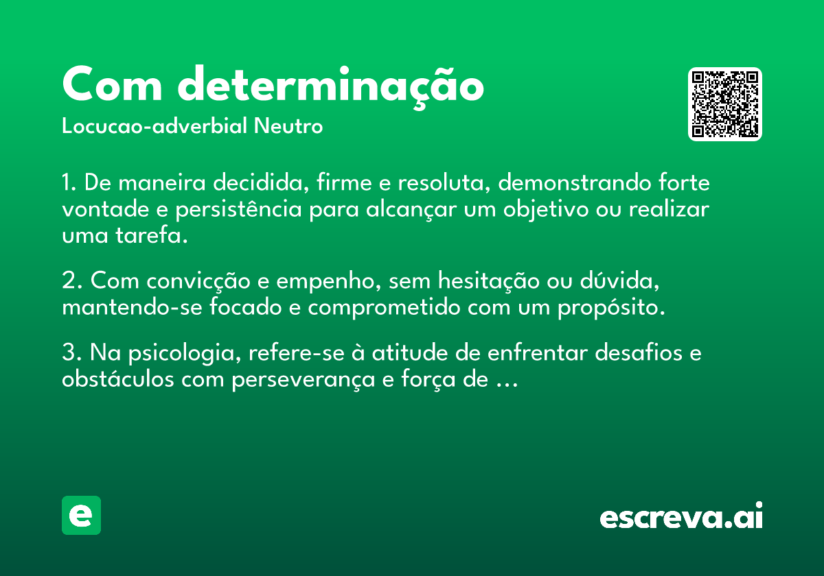 com determinação
