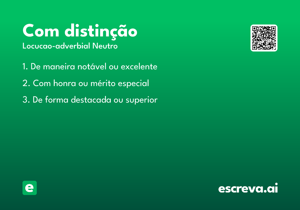 com distinção