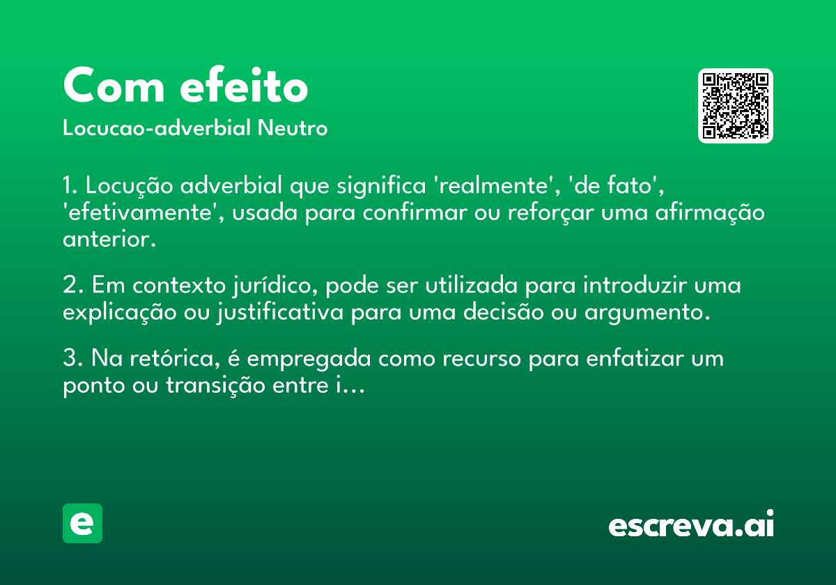 com efeito
