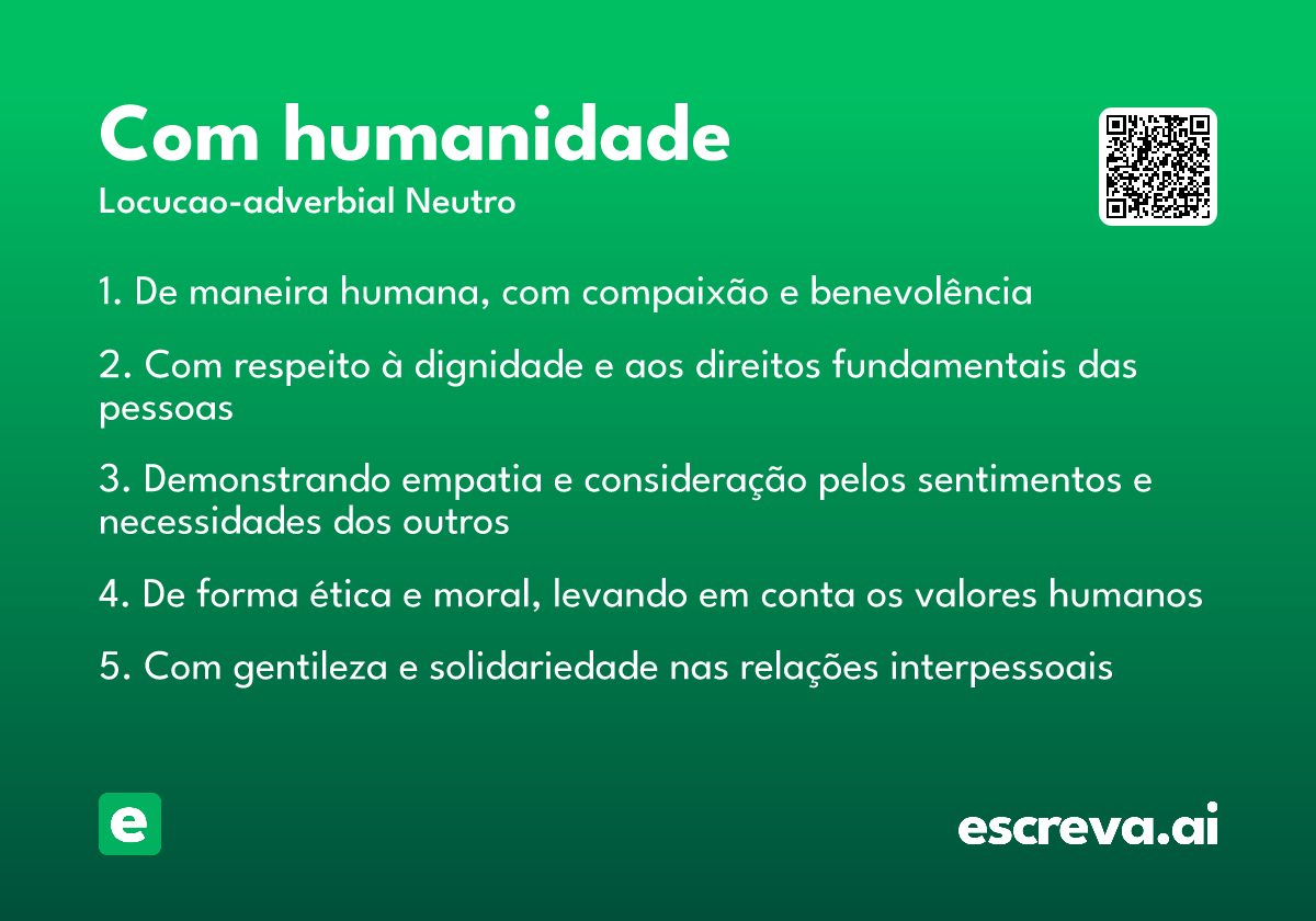 com humanidade