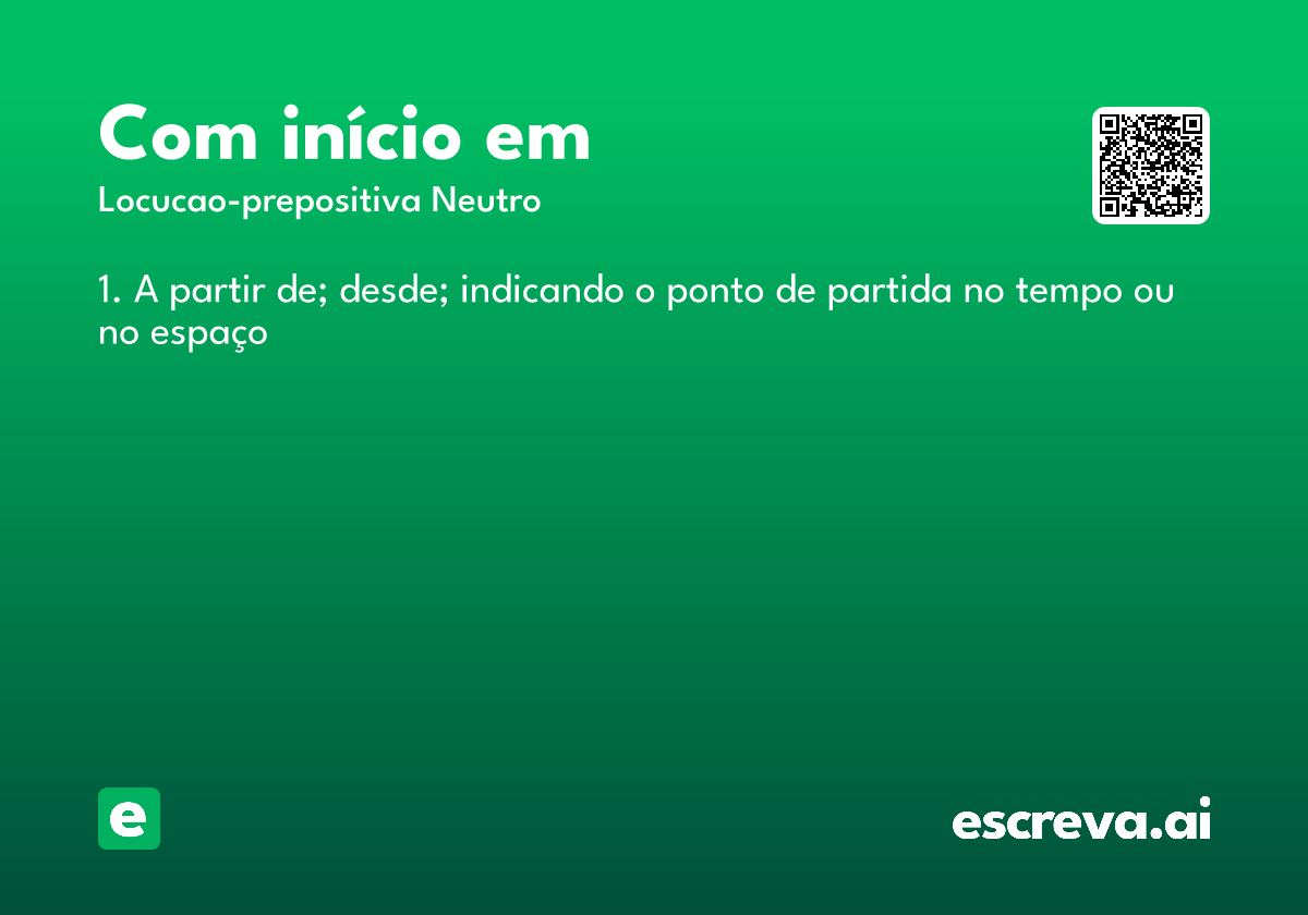 com início em