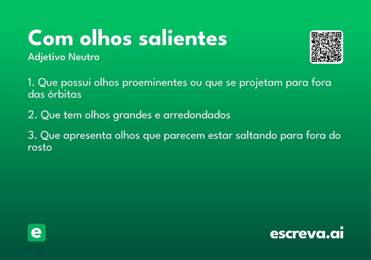 com olhos salientes