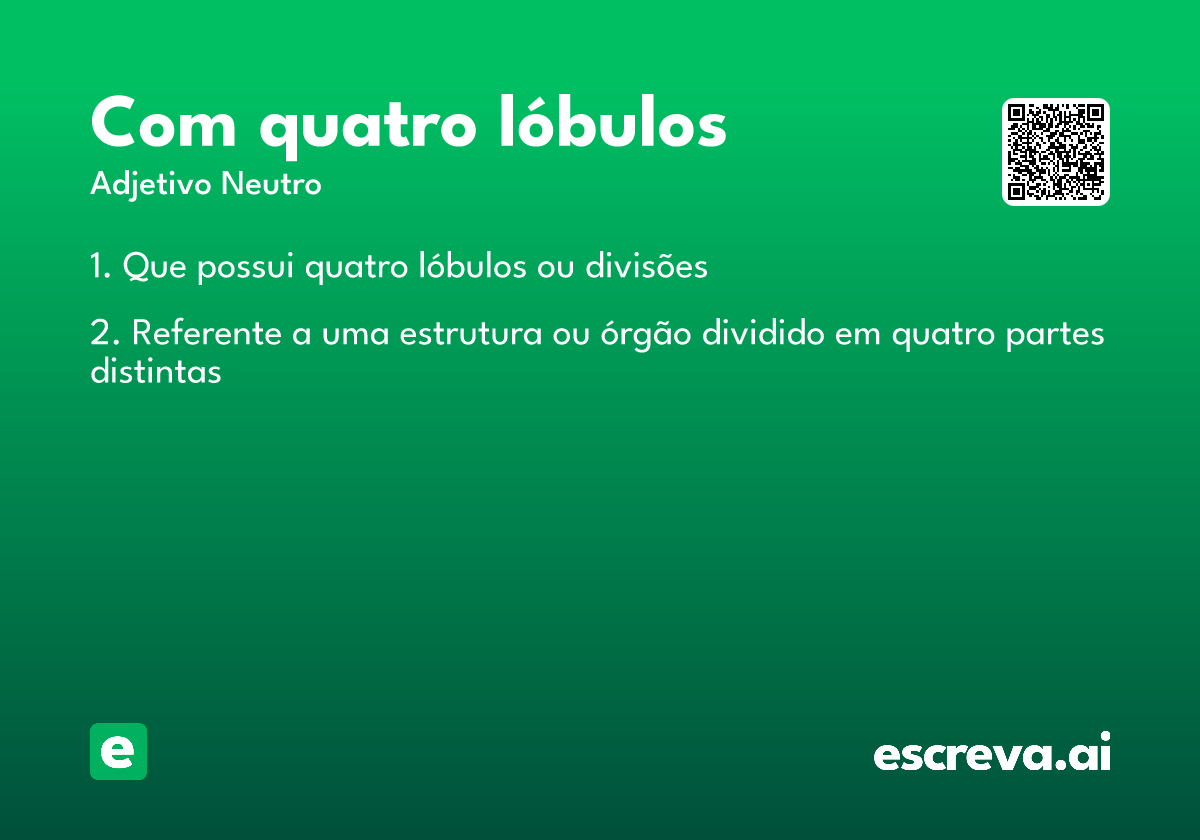 com quatro lóbulos