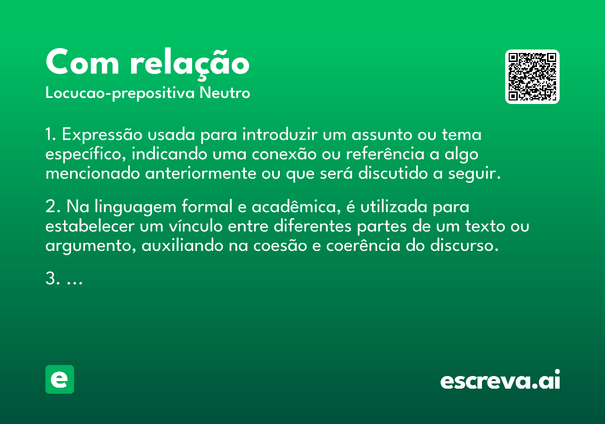 com relação