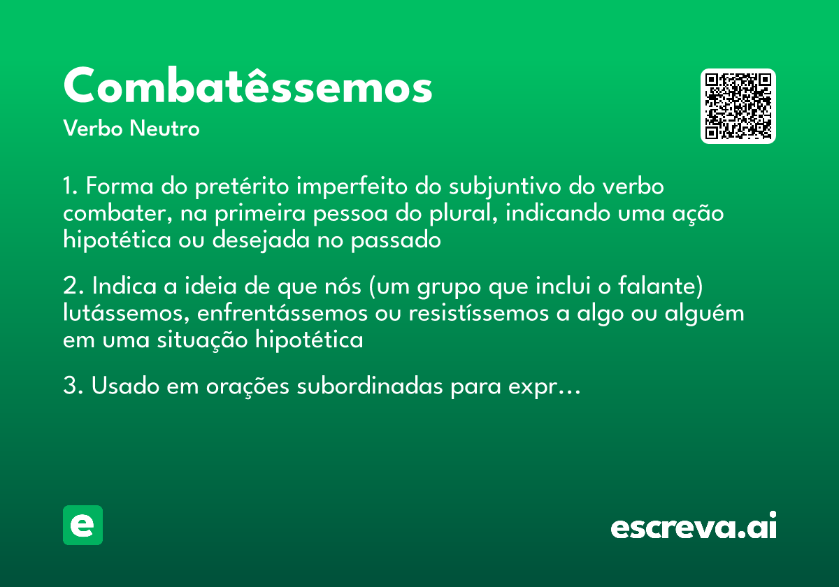 combatêssemos
