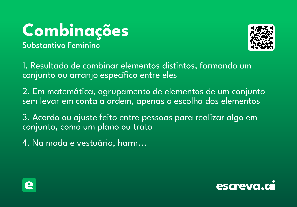 combinações