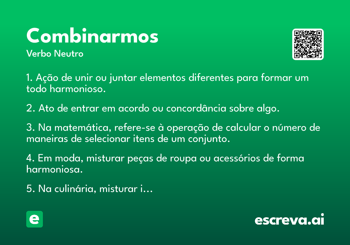 combinarmos