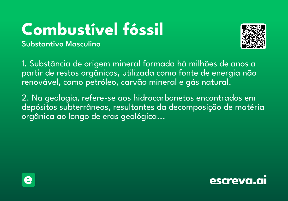 combustível fóssil