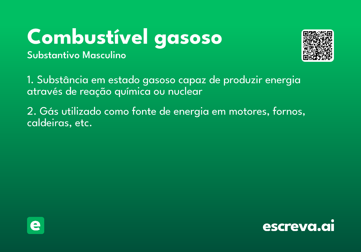 combustível gasoso