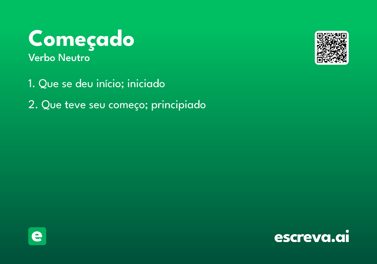 começado
