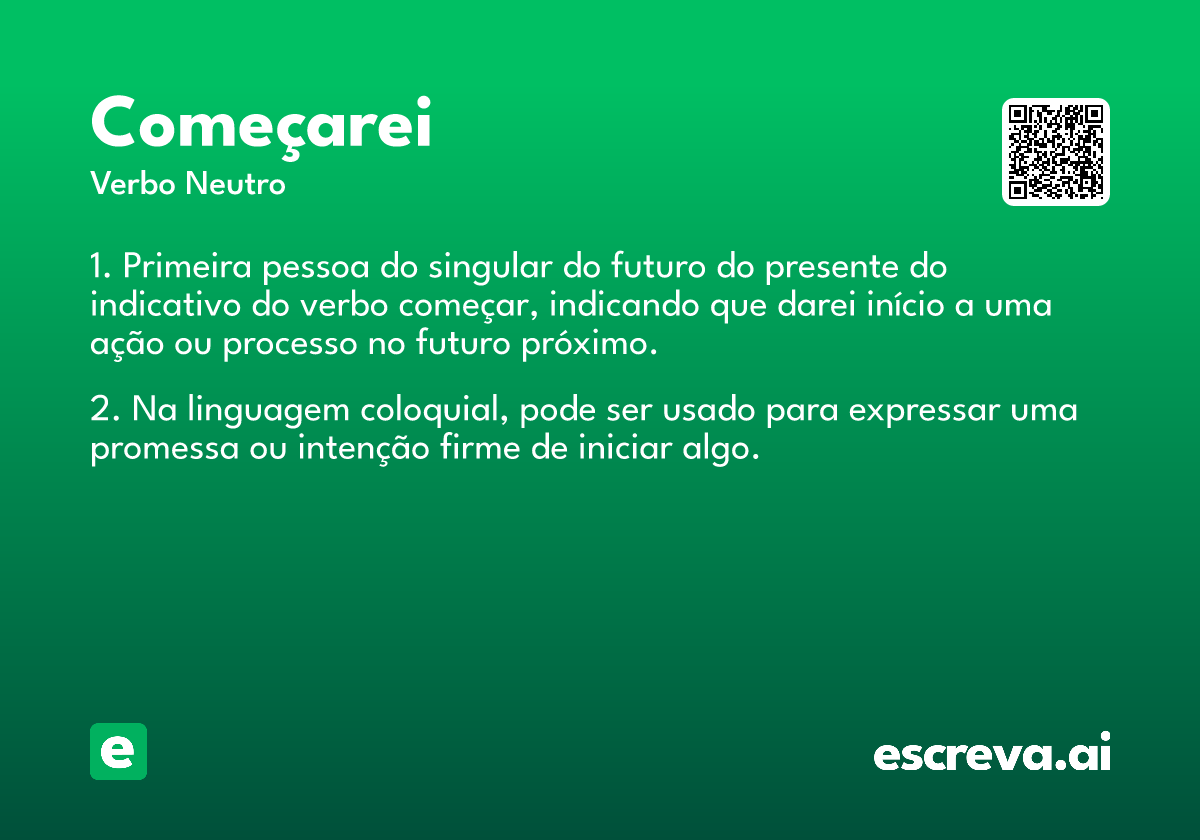 começarei