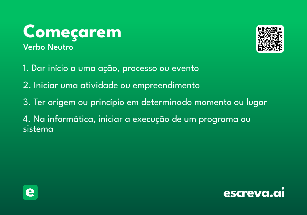 começarem