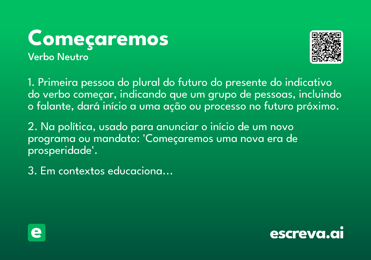 começaremos