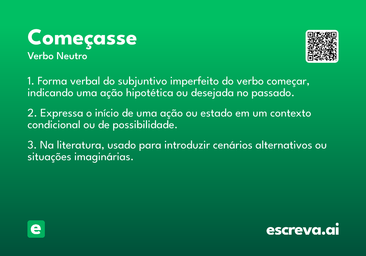 começasse