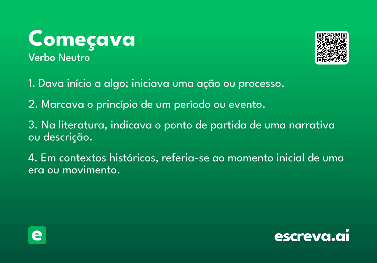 começava