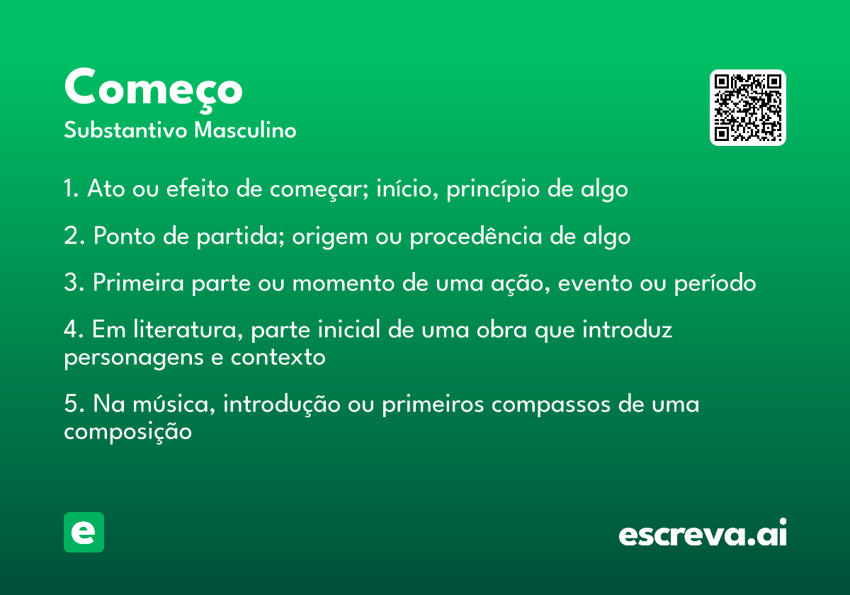 começo