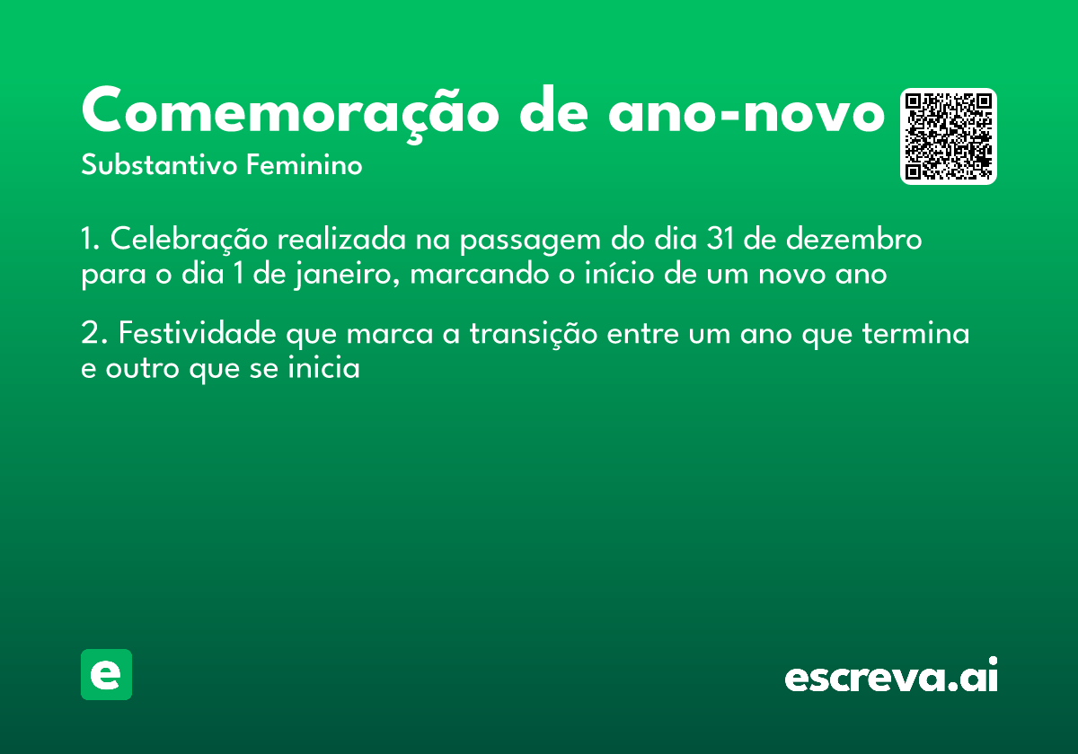 comemoração de ano-novo
