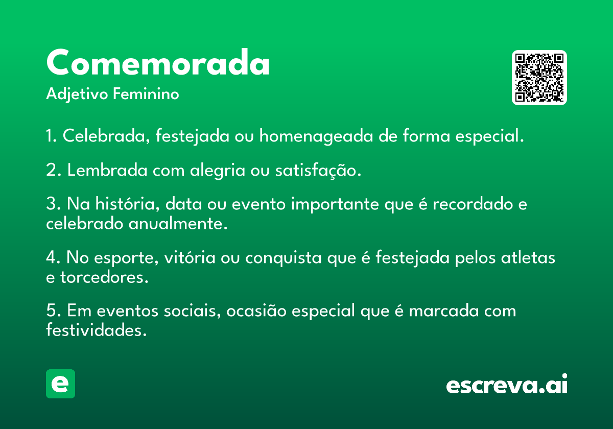 comemorada