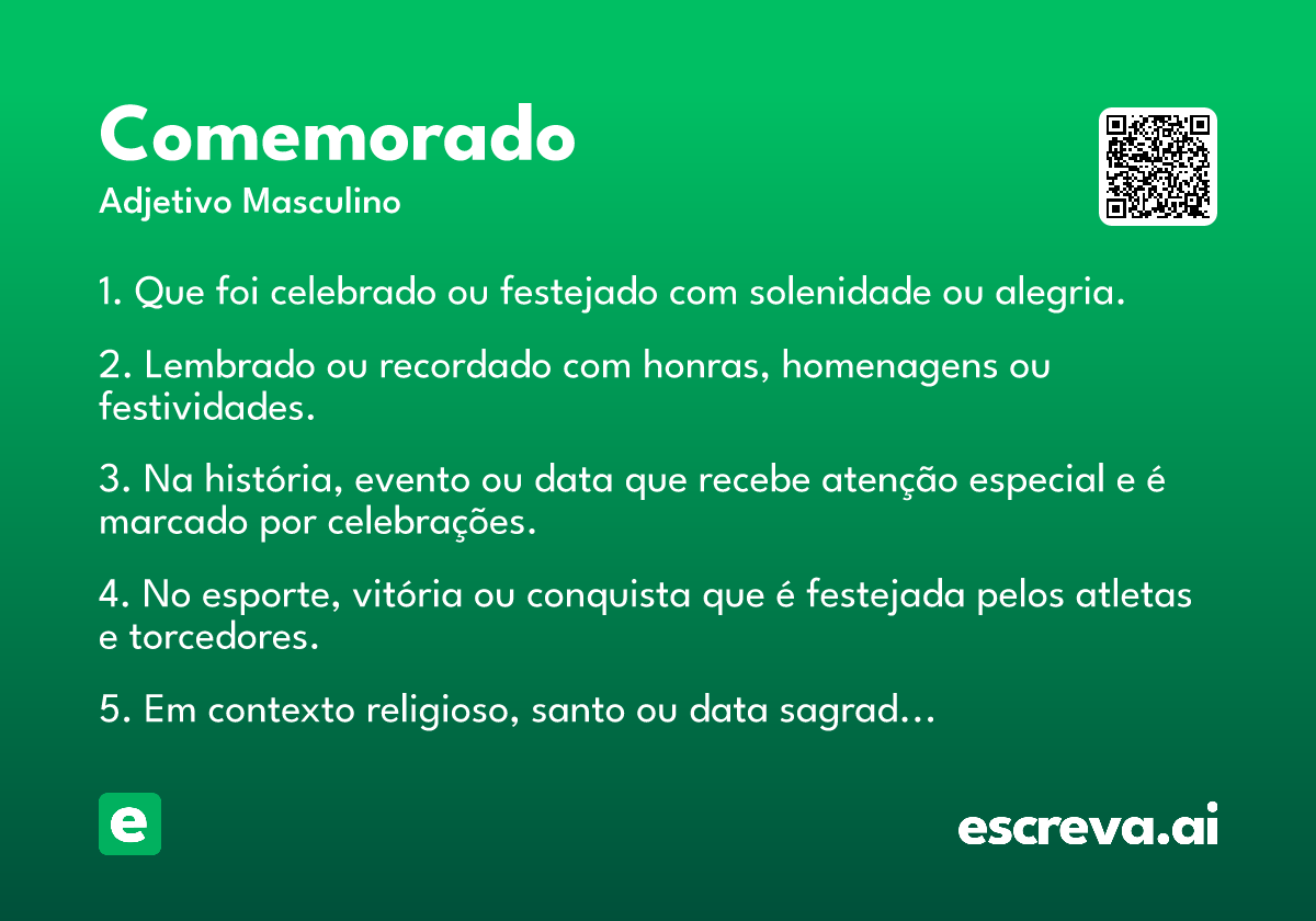 comemorado
