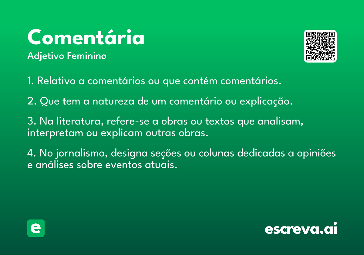 comentária