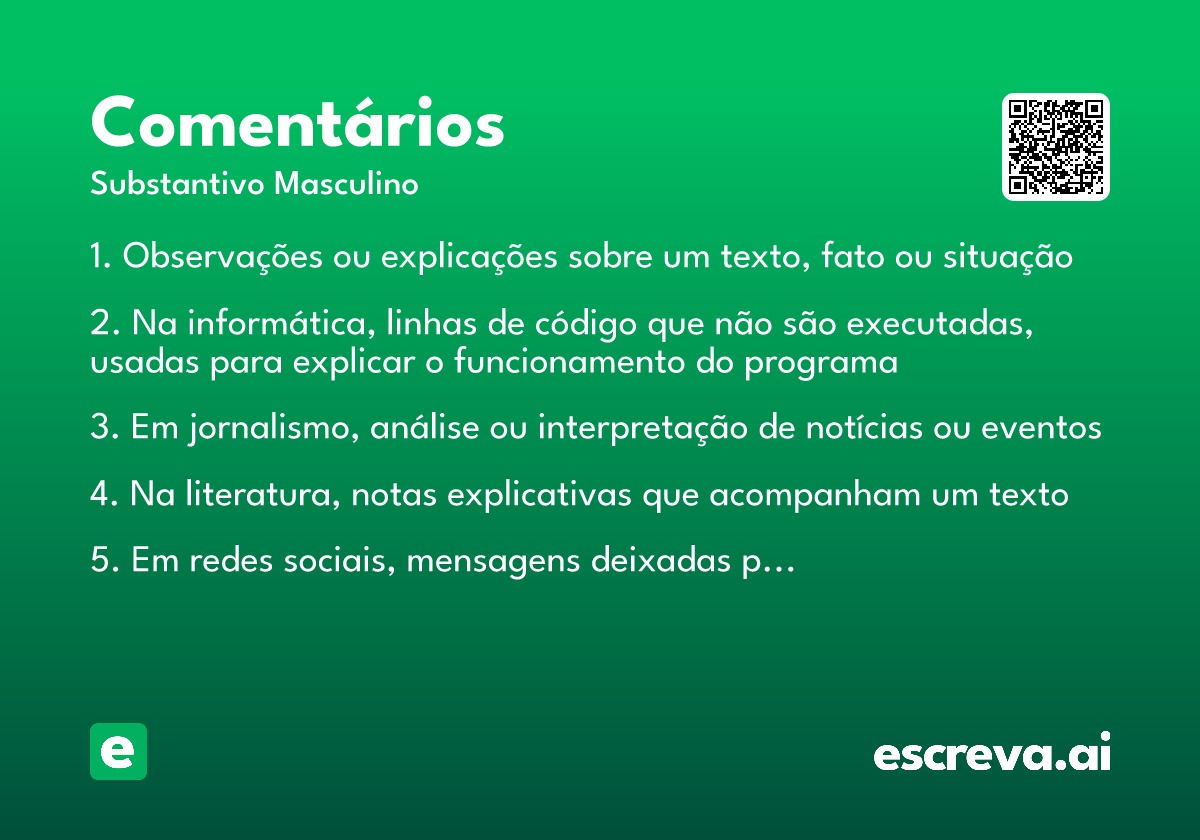 comentários