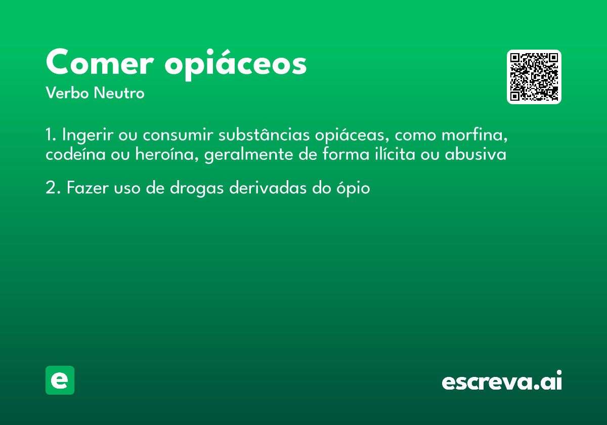 comer opiáceos