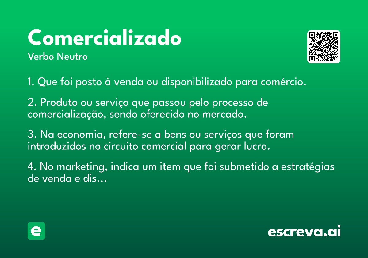 comercializado