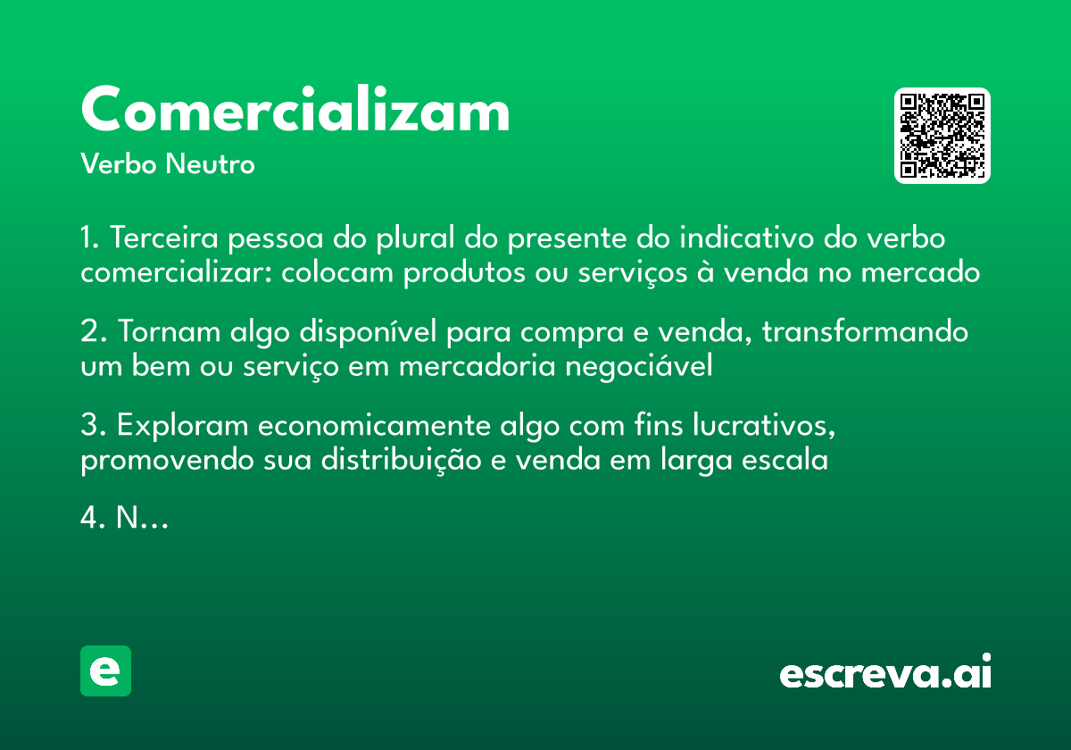 comercializam