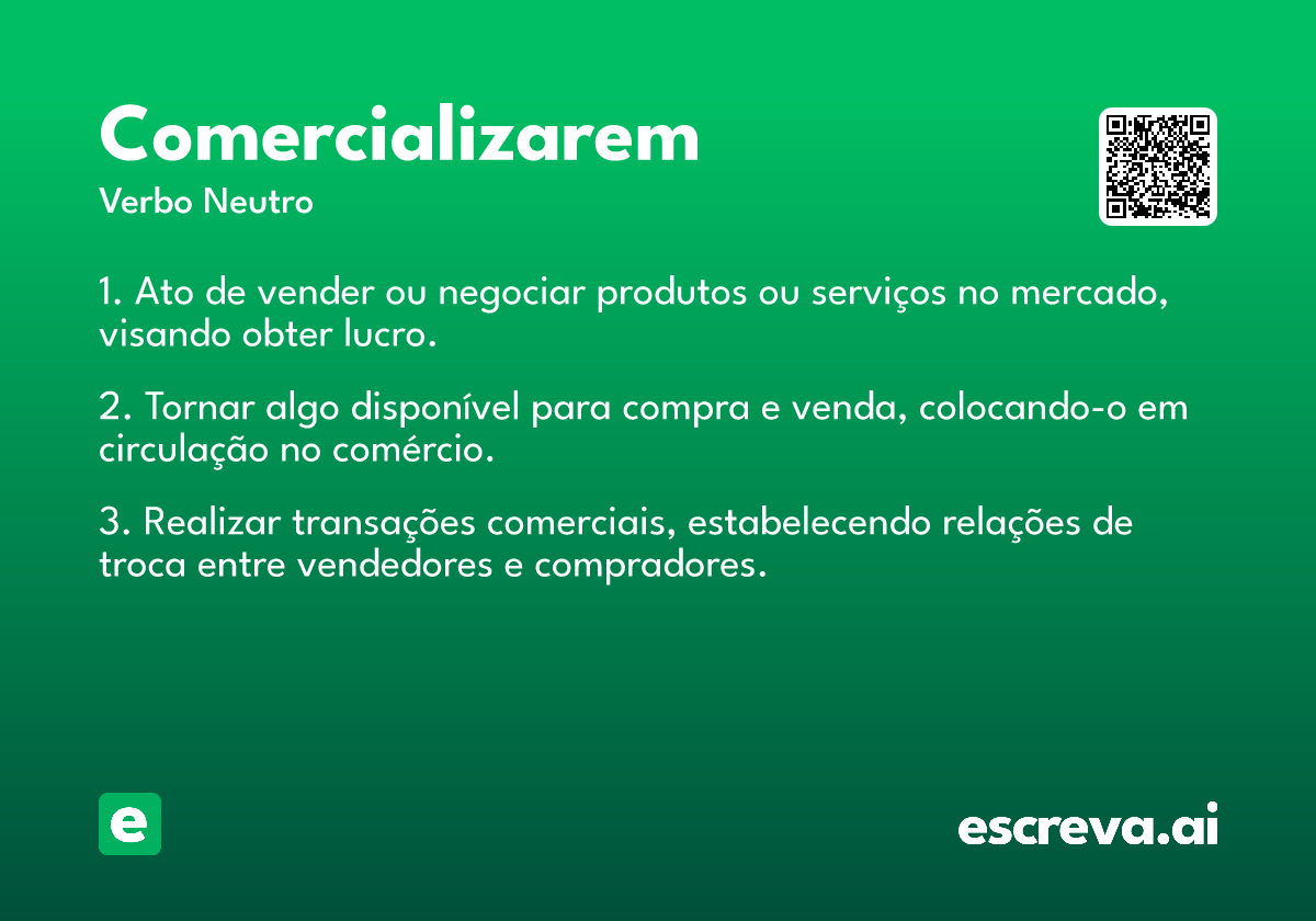 comercializarem