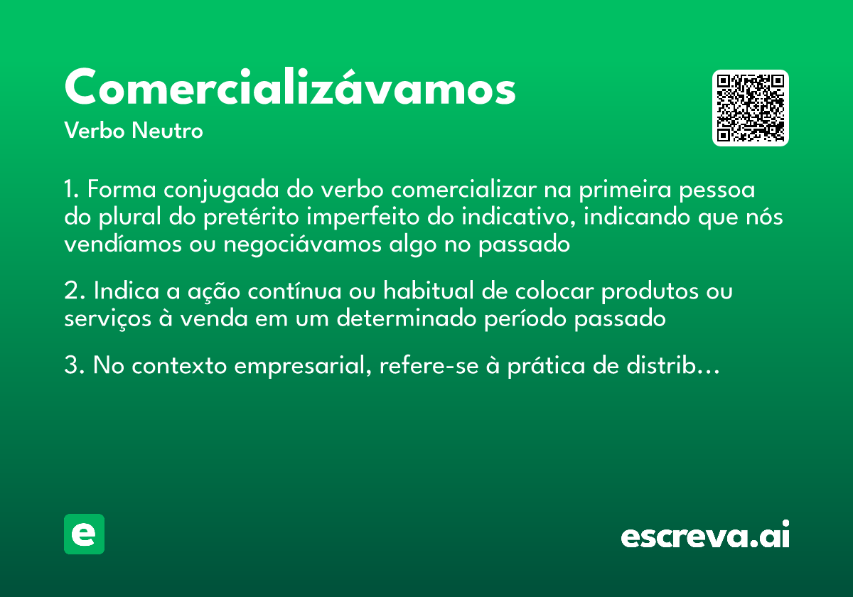 comercializávamos