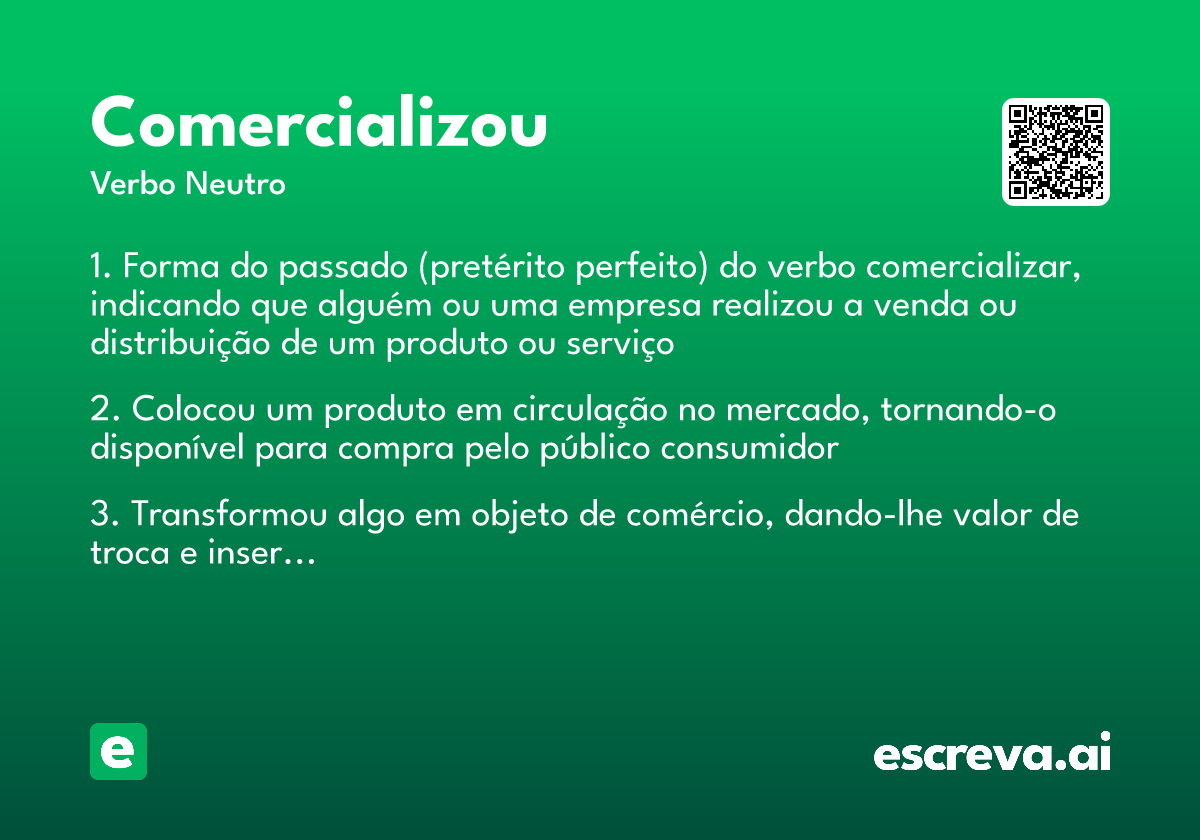 comercializou