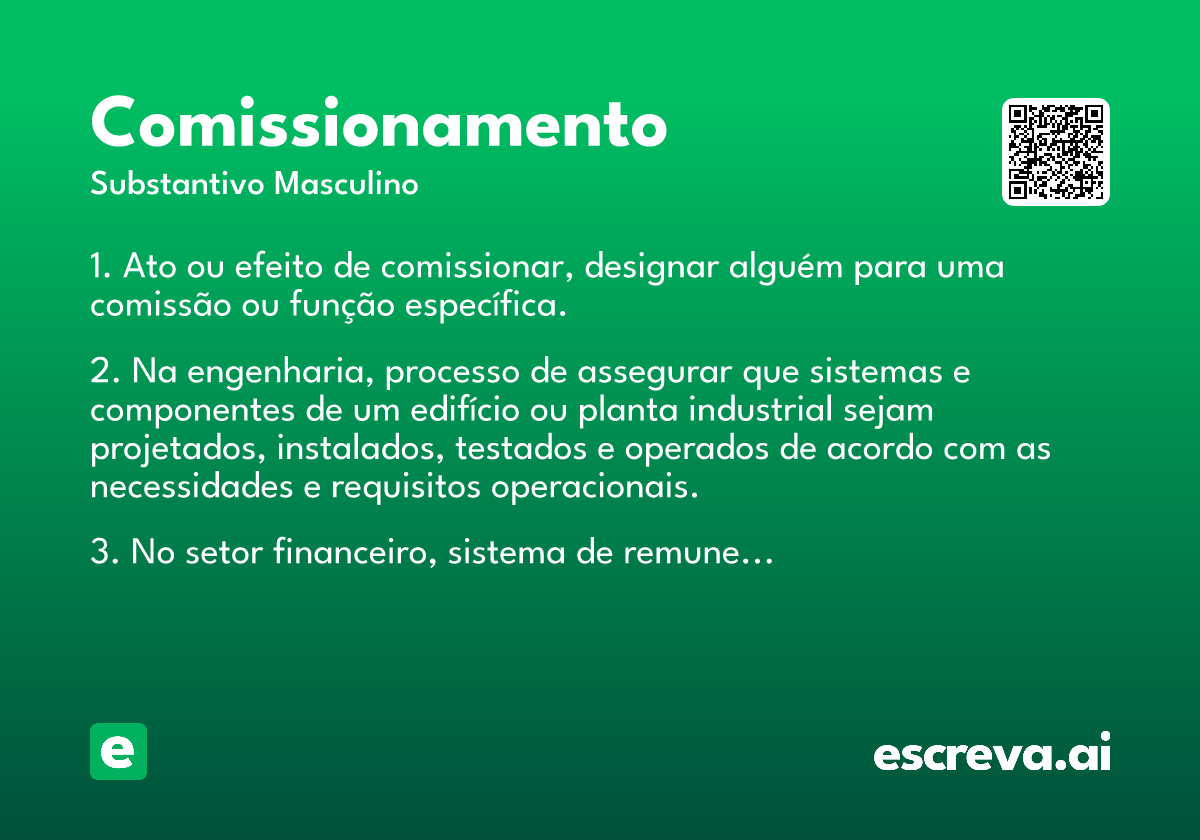 comissionamento