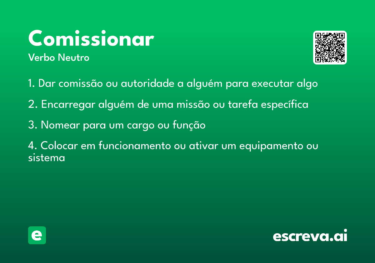 comissionar