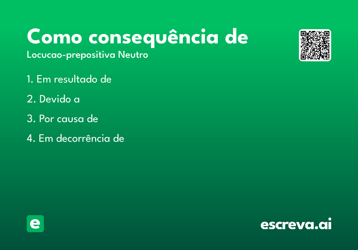 como consequência de