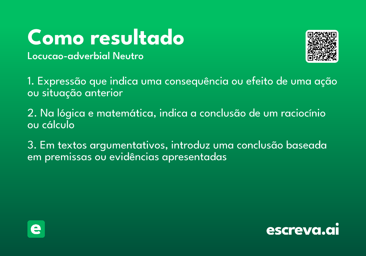 como resultado