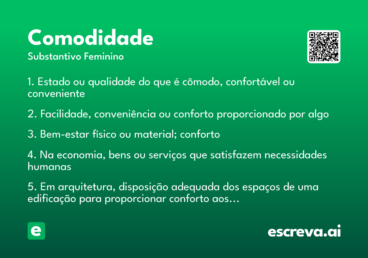 comodidade
