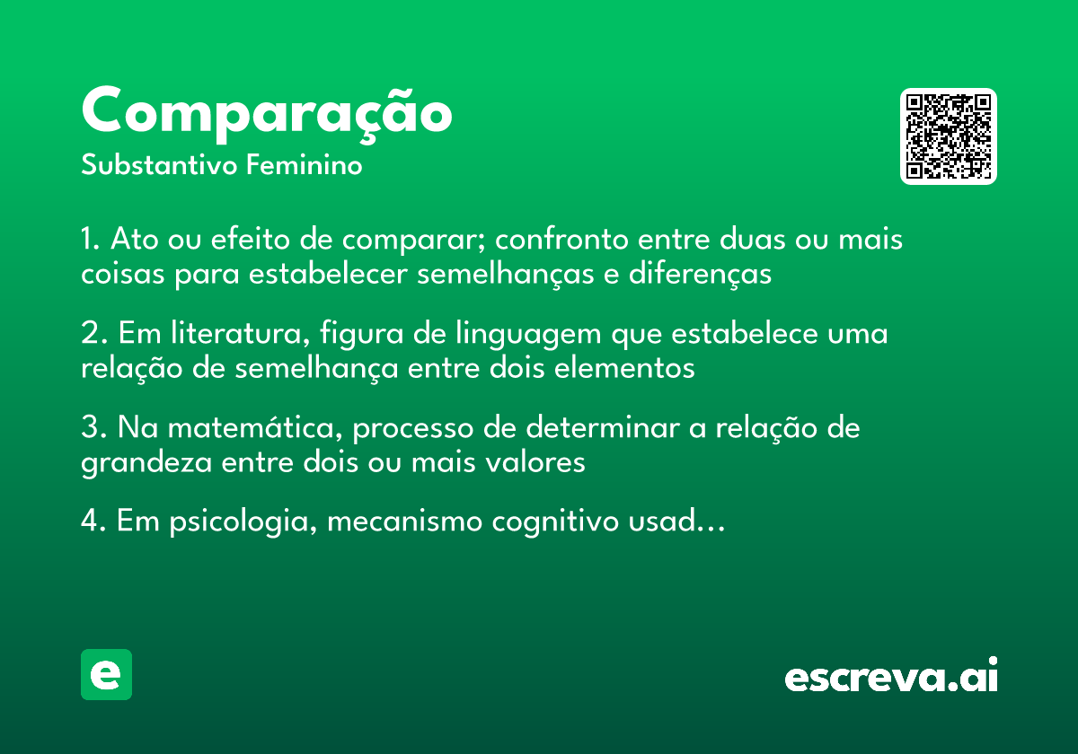 comparação