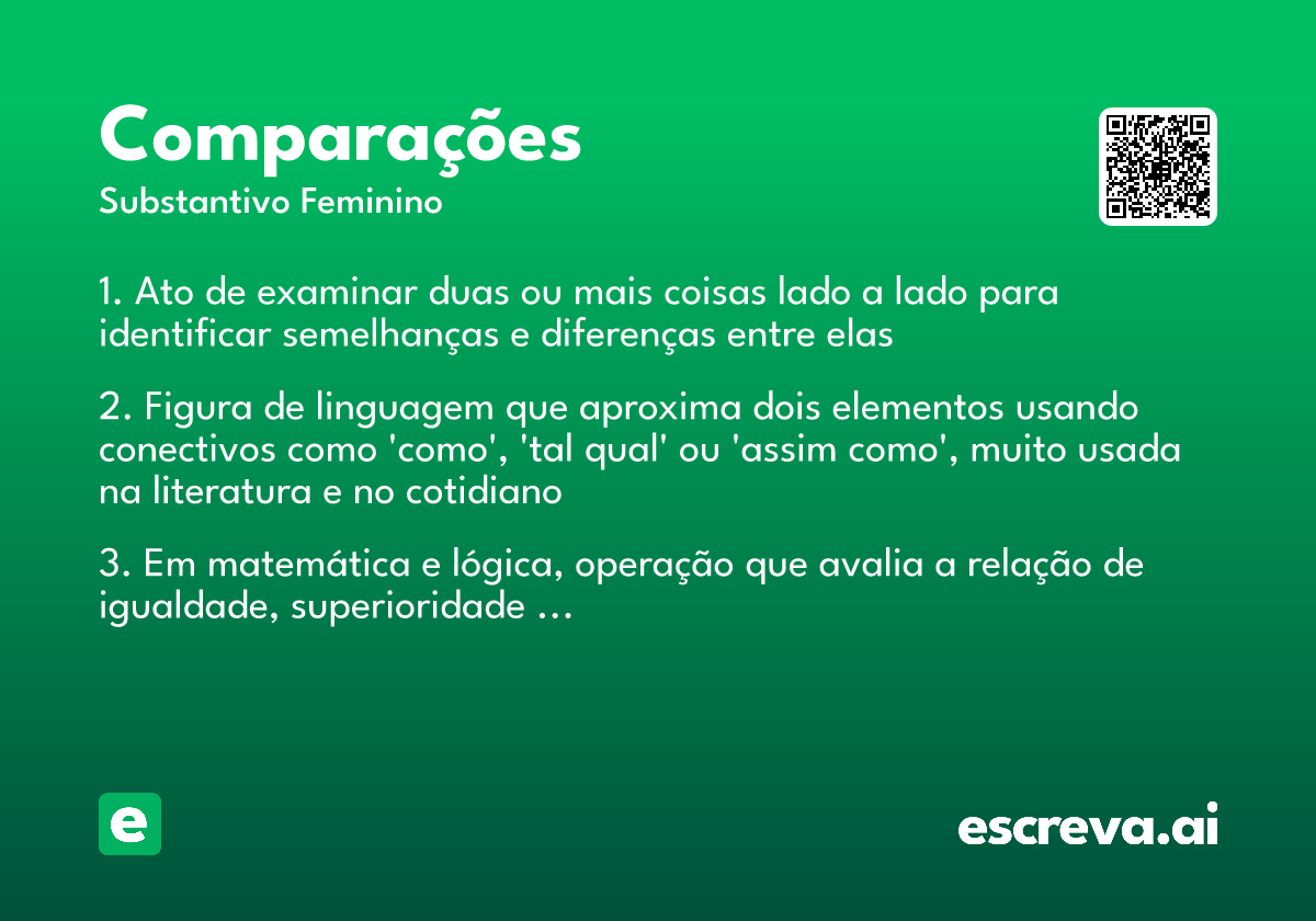 comparações