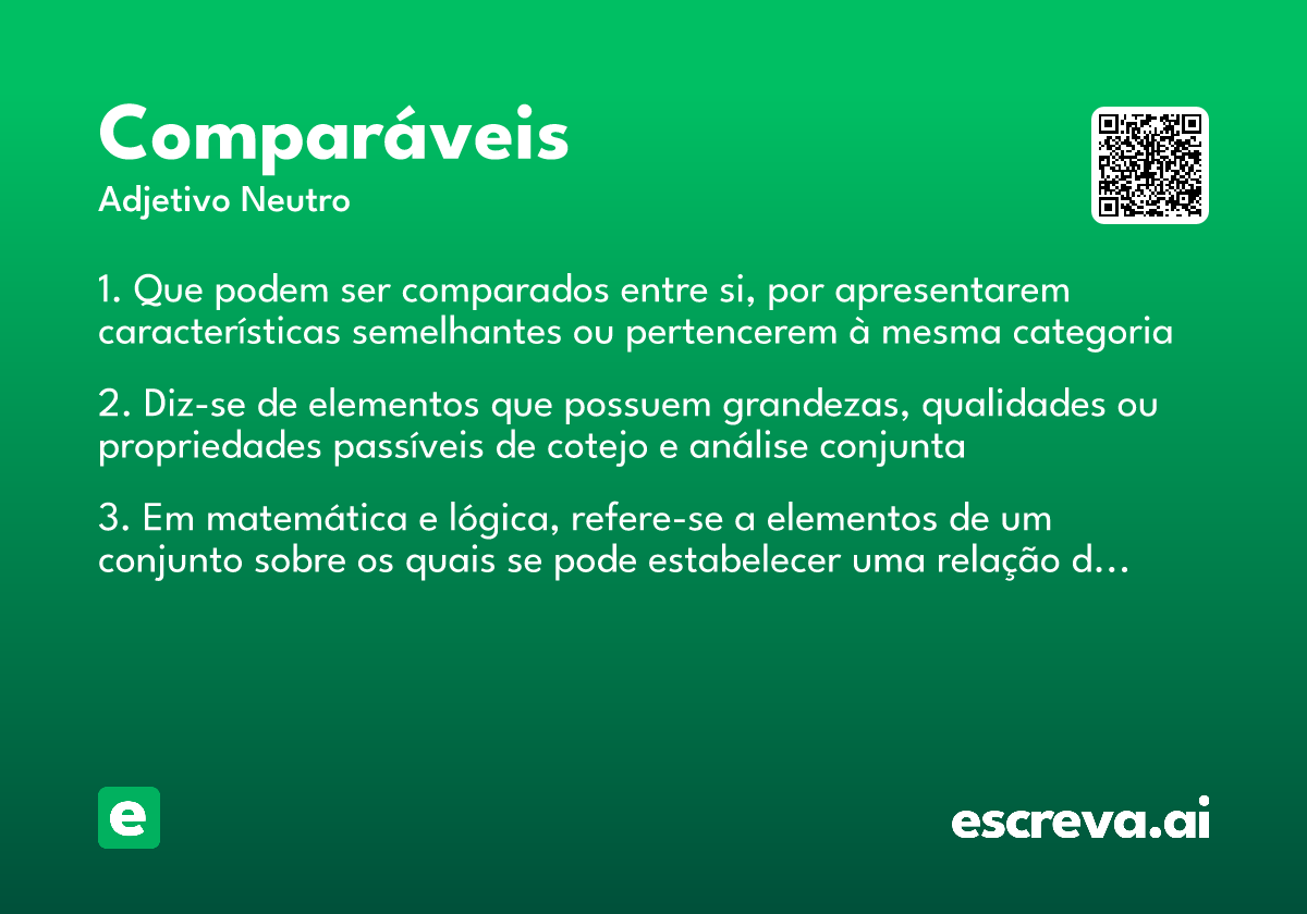 comparáveis
