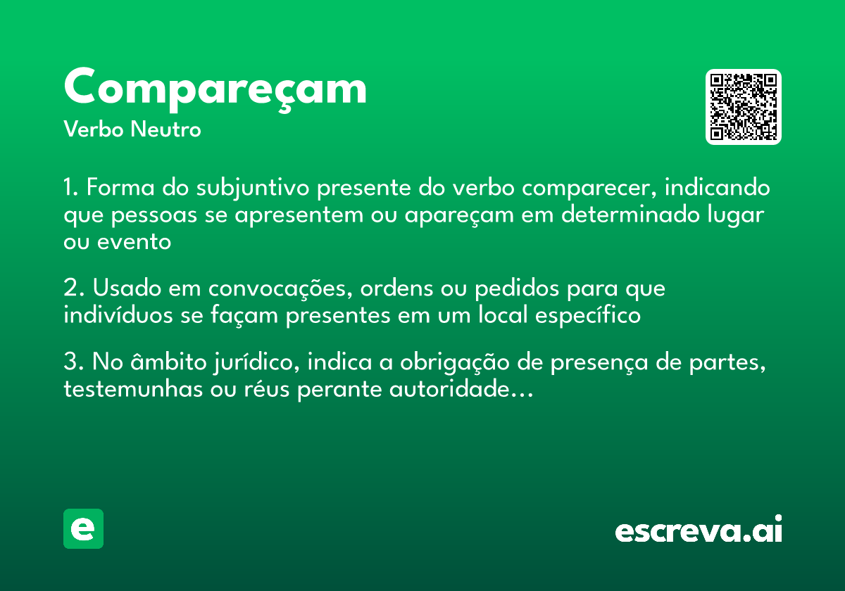 compareçam