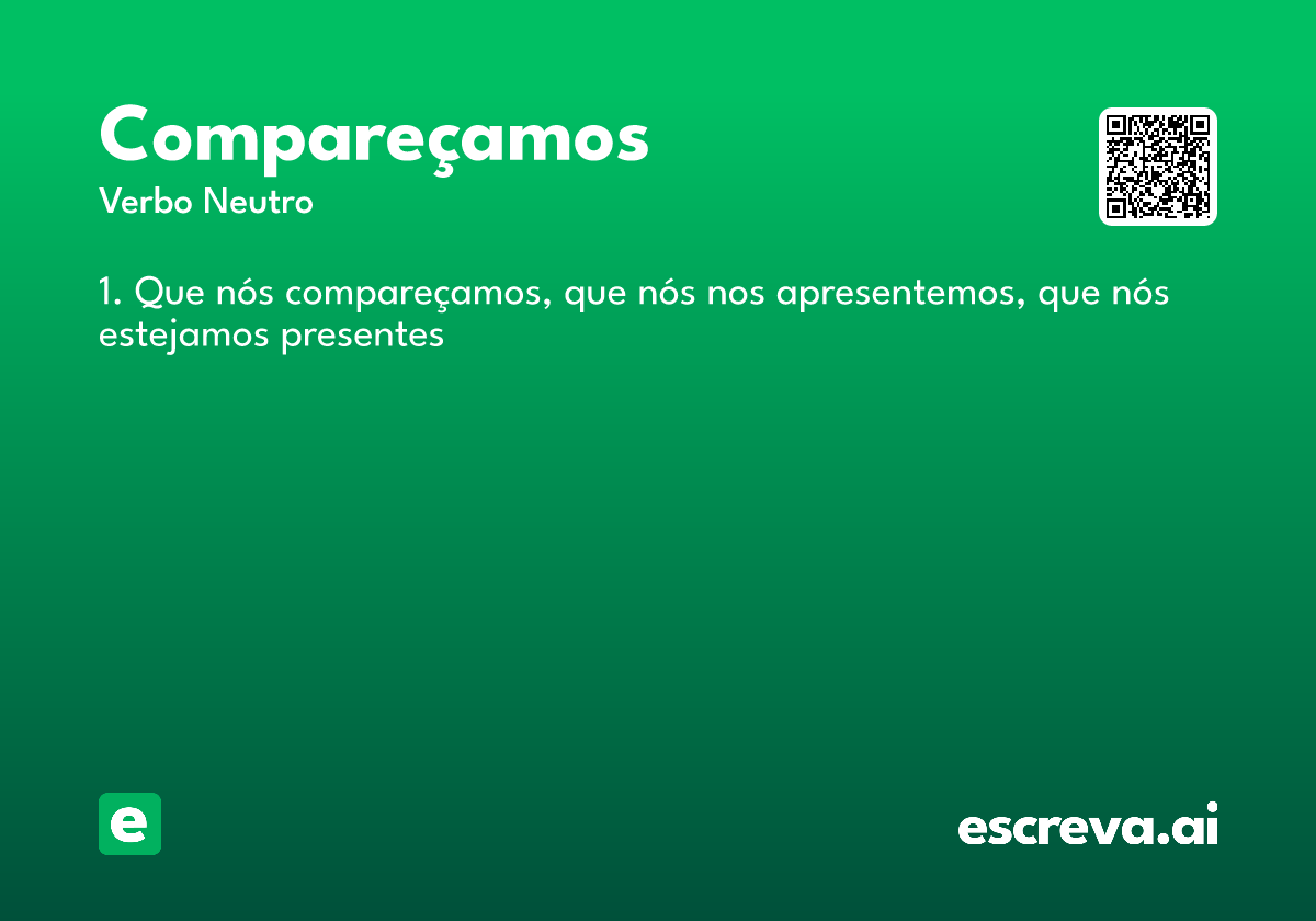 compareçamos