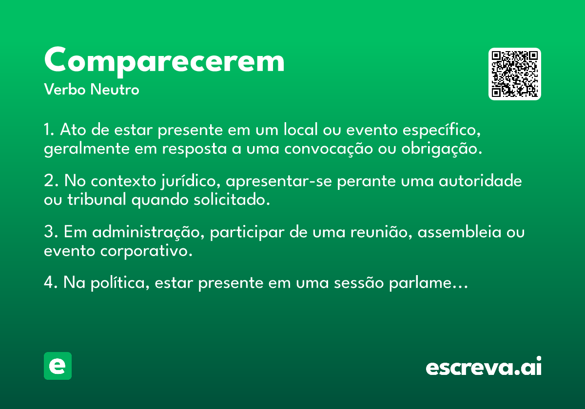 comparecerem