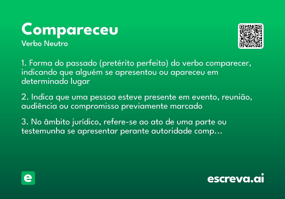compareceu